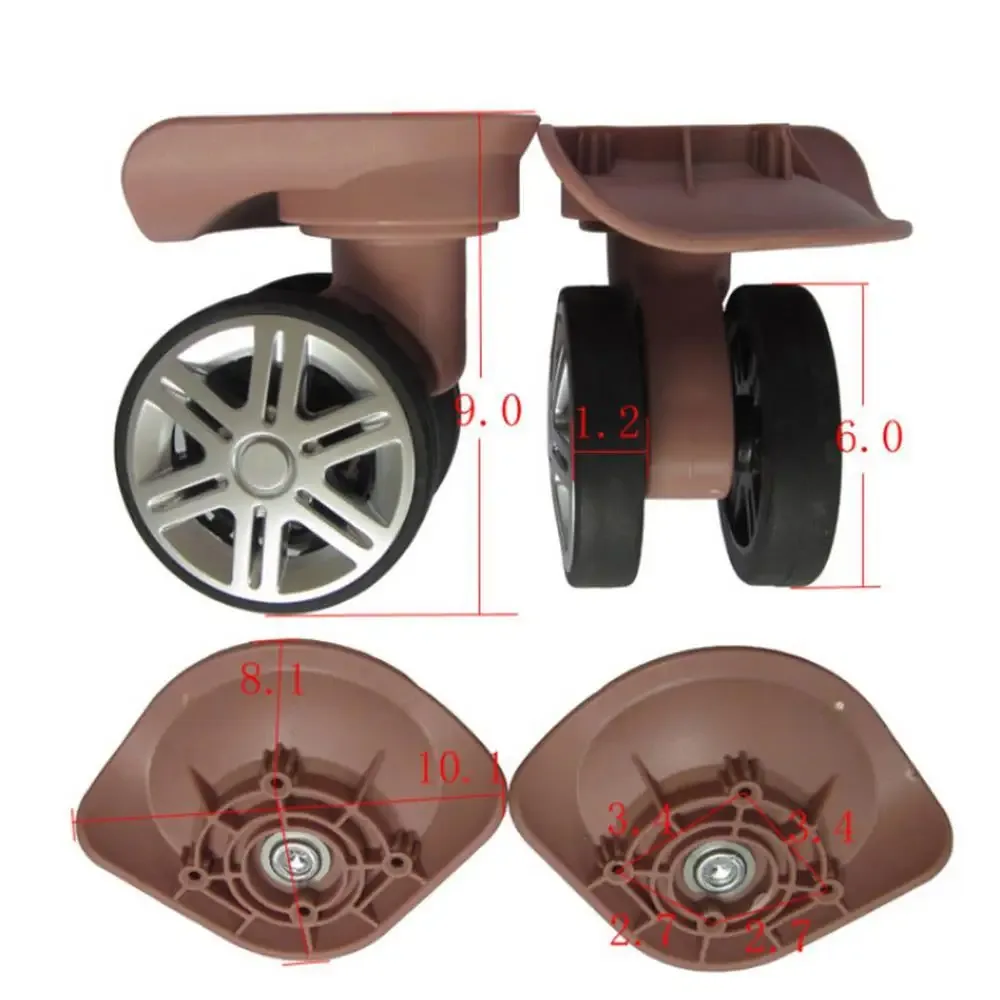 roues bagage caoutchouc silencieuses ergonomiques transport facilité jantes argentées pneus noirs accessoire voyage noir