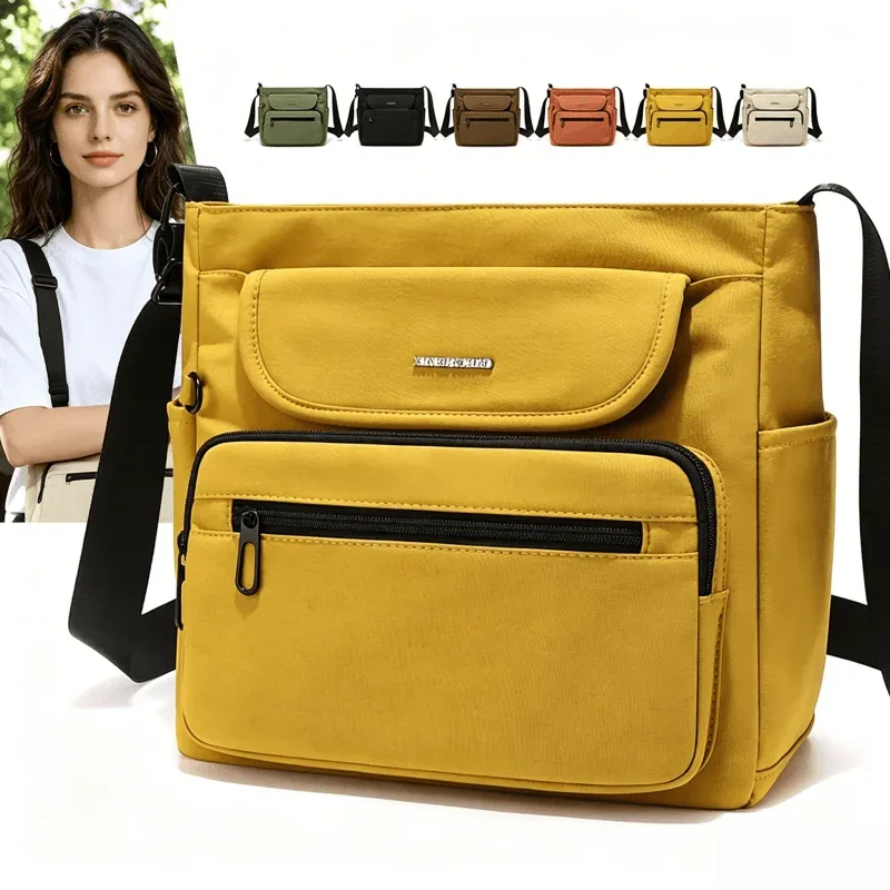 sac à main en nylon léger pour femmes, sac bandoulière, grande capacité, multi-compartiments, sac fourre-tout décontracté pour tous les jours, sac de voyage, sac à bandoulière
