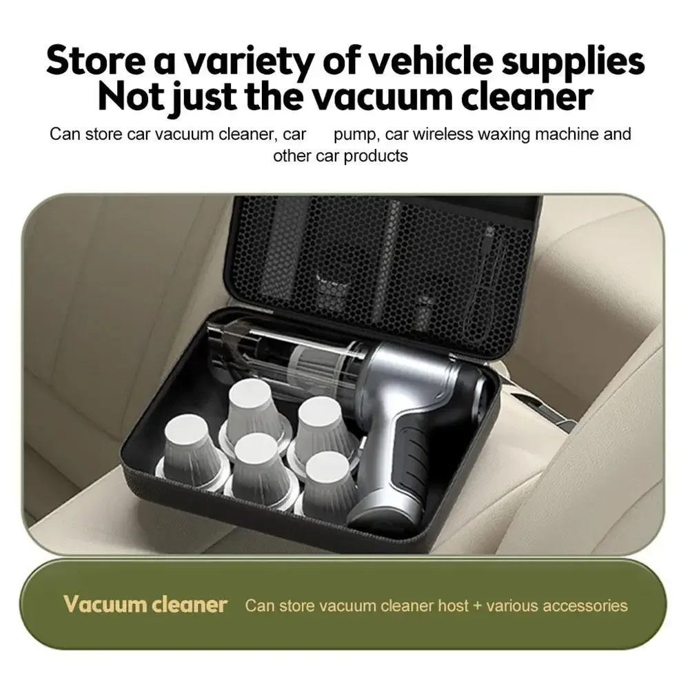 sac de rangement portable pour aspirateur de voiture, sac à outils pour aspirateur de voiture, organisateur de rangement pour aspirateur, étui de rangement à fermeture éclair, 1/2 pièces