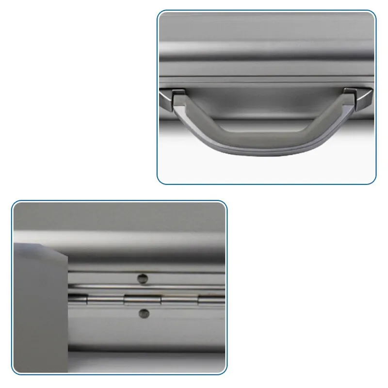 mallette haut de gamme en alliage d'aluminium, mallette de sécurité de voyage, boîte à outils portable pour ordinateur portable, tablette, rangement d'accessoires d'affaires