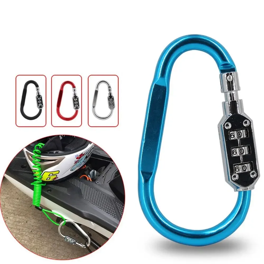 cadenas plastique carabiner bleu rouge serrure combinée trois chiffres usage voyage bagages valises sac dos sa