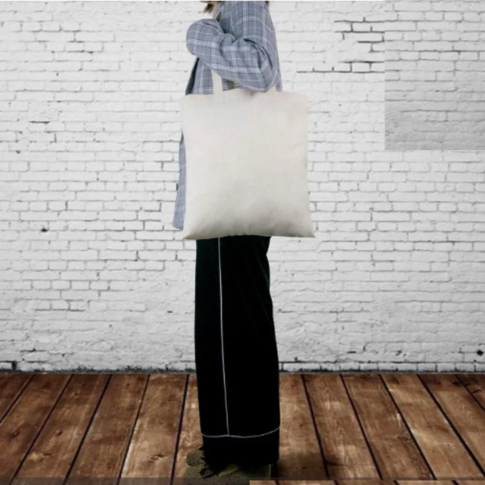 30 pièces de sacs en coton personnalisés, sacs fourre-tout légers, sacs d'épicerie réutilisables de taille moyenne, sacs en tissu diy, cadeau