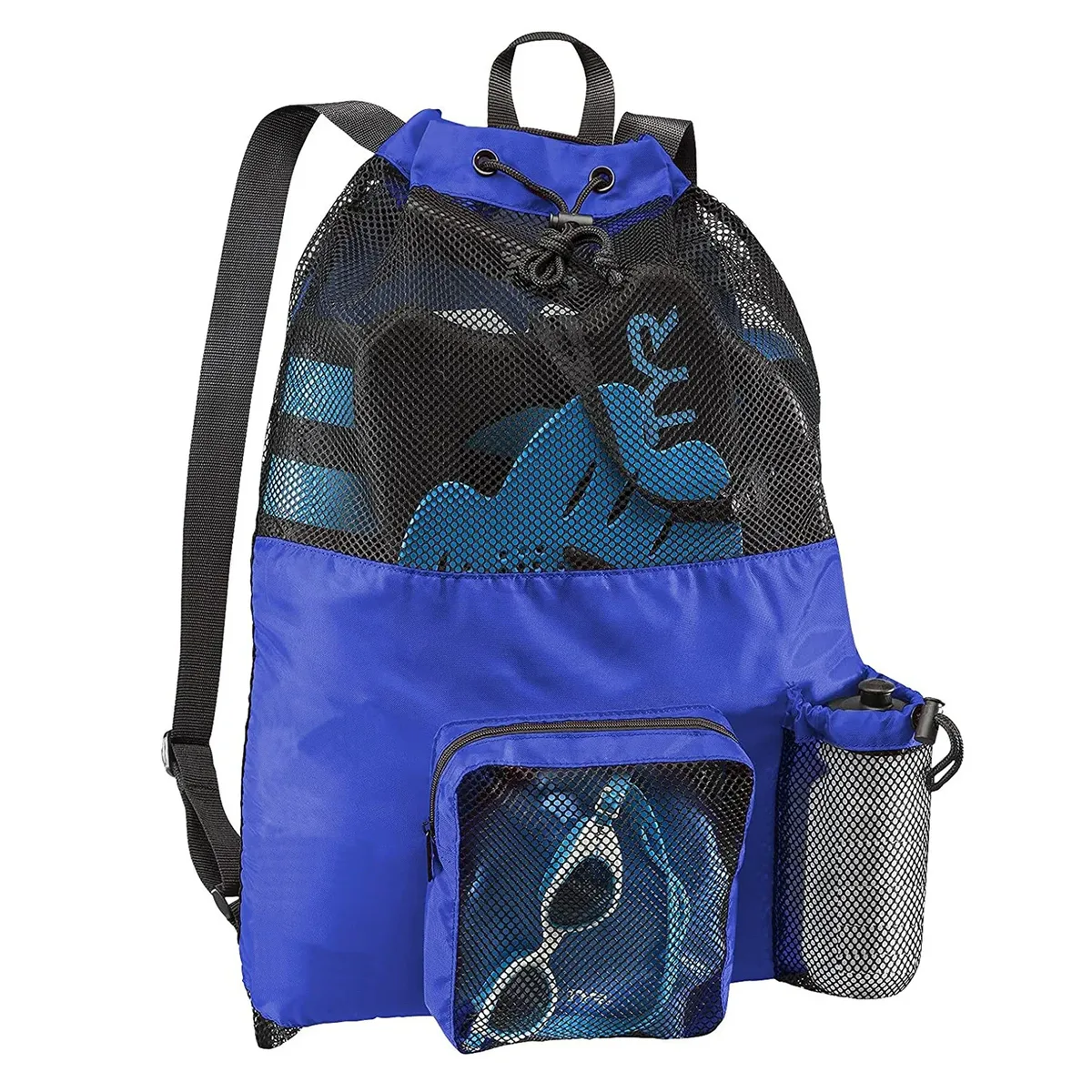 sac à dos momie en maille grande pour équipement de natation, de gymnastique et d'entraînement humide