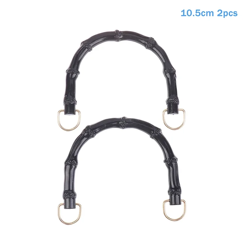 poignée sac plastique bambou ornamentation marron clair anses incurvées boucles dorées projet bricolage usage polyvalent remplacement sac main sacs paille bricolage