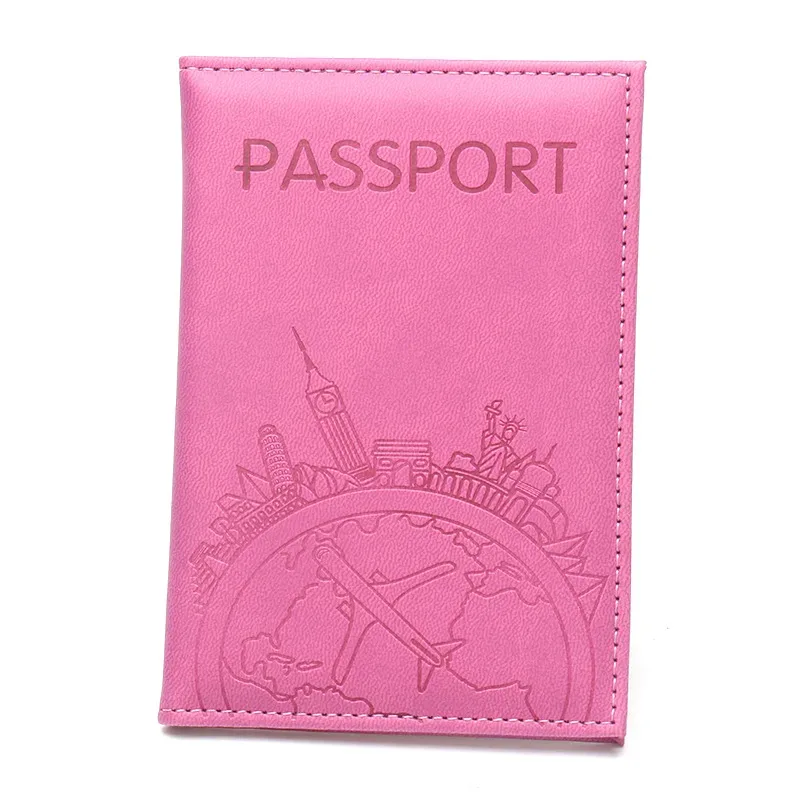 porte-passeport imprimé vol mondial, couverture de passeport en cuir, étui léger pour passeport d'avion, porte-carte d'identité, porte-billet d'avion