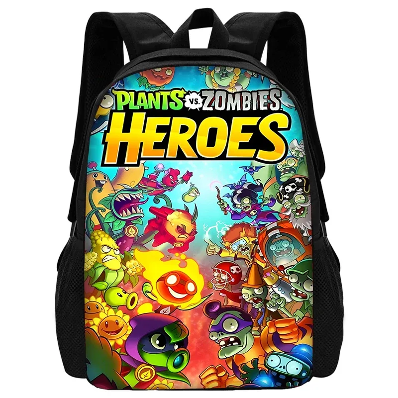 jeu chaud pour enfants pour p-plantes vs z-zombiess, sac à dos d'école avec sacs à déjeuner, sacs à crayons, sacs d'école pour garçons et filles, meilleur cadeau