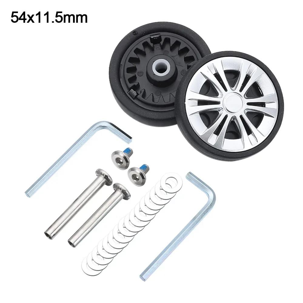 roues de remplacement universelles pour valise, résistantes à l'usure, silencieuses, avec vis, roues de bagages de voyage, accessoires de bagages
