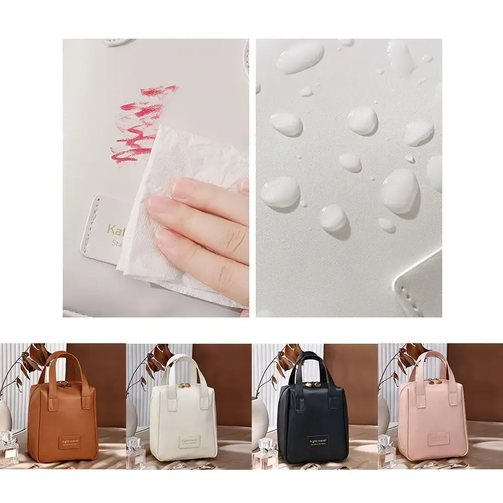 sac de rangement de voyage, sacs à cosmétiques de grande capacité, trousse de toilette portable en cuir pu imperméable pour femmes, organisateur de maquillage