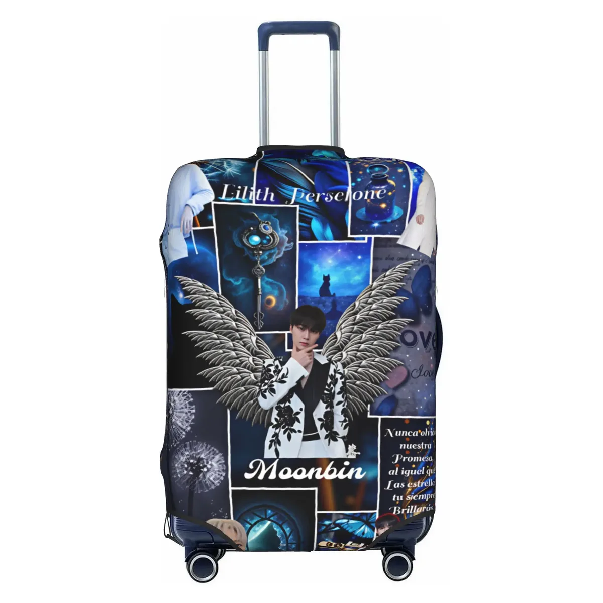 housse de protection amusante pour valise a-astros mj jinjin cha eun woo, lavable, yoon san ha rocky, housses de valise de voyage