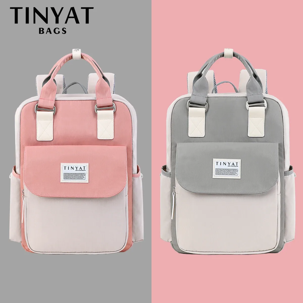tinyat sac à dos antivol pour ordinateur portable pour femme sac à dos d'université étanche sac à dos de voyage d'affaires de 14 pouces avec fermeture éclair verrouillable