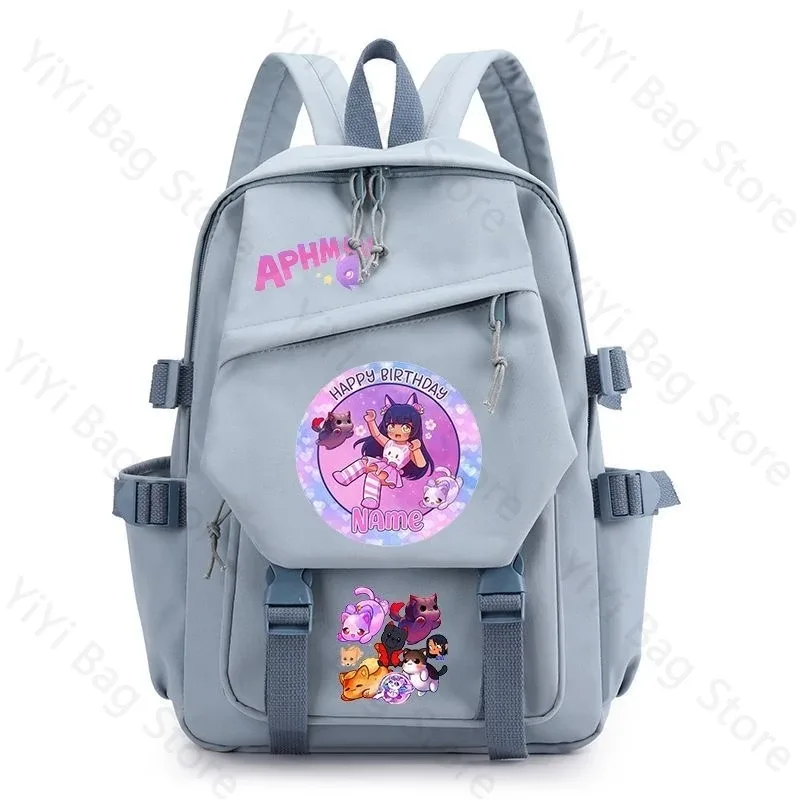 sac à dos aphmau, sac à dos d'école de grande capacité pour étudiants, sac à dos de voyage léger et durable en nylon pour garçons et filles