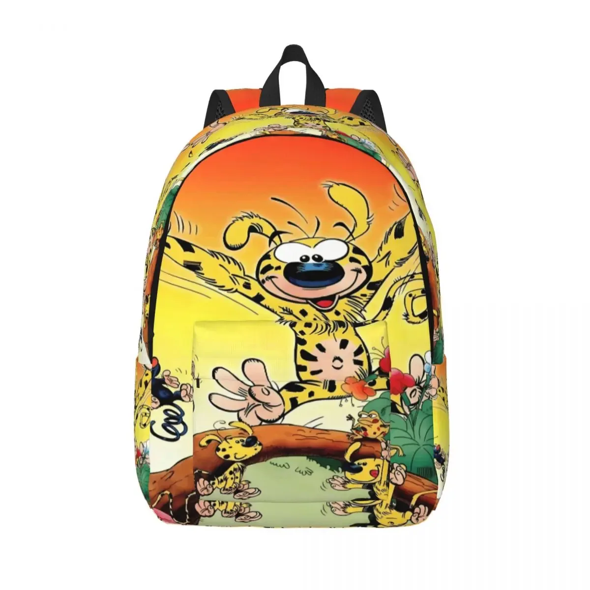 sac à dos en toile de bain familial marsupilami personnalisé pour femmes et hommes, sac à livres décontracté pour l'école et l'université, sacs de personnages de dessins animés