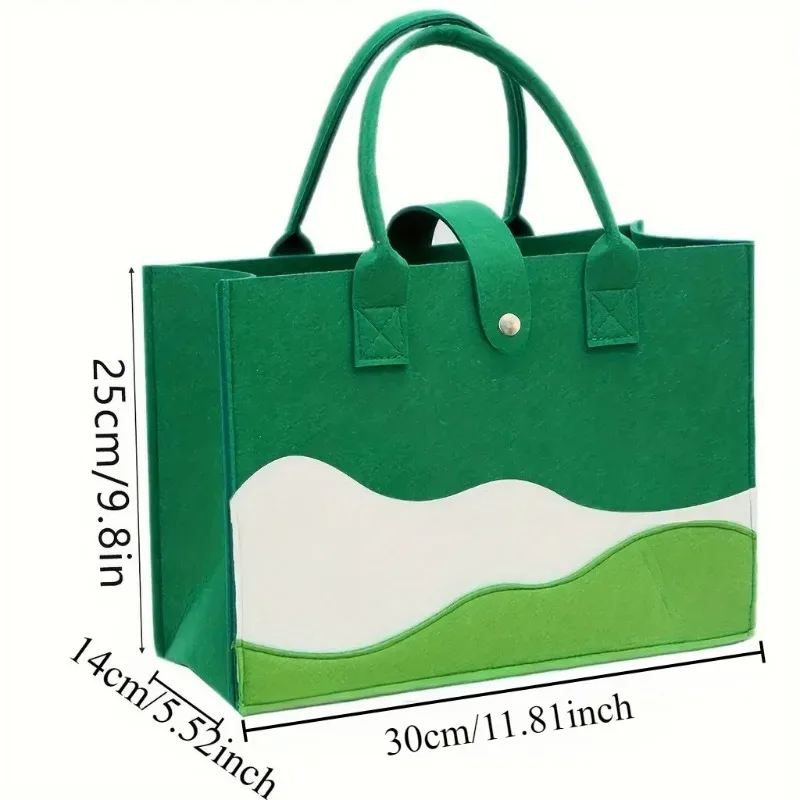 sac fourre-tout en toile rayée pour femmes, 1 pièce, sac à main multifonctionnel de banlieue, sac à bandoulière, sac de rangement pour shopping