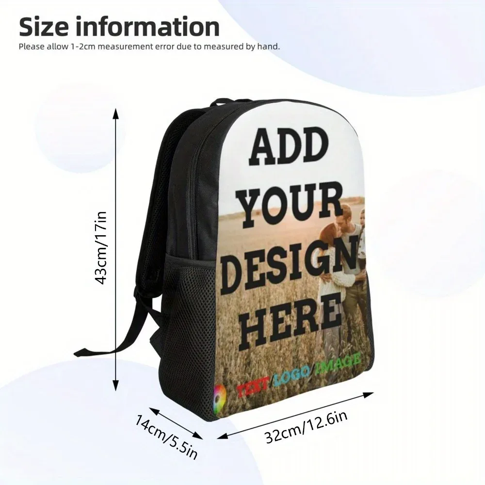 sac à dos léger personnalisé, sac à dos décontracté en polyester avec bretelles réglables, fermeture à glissière, lavage à la main, design unique