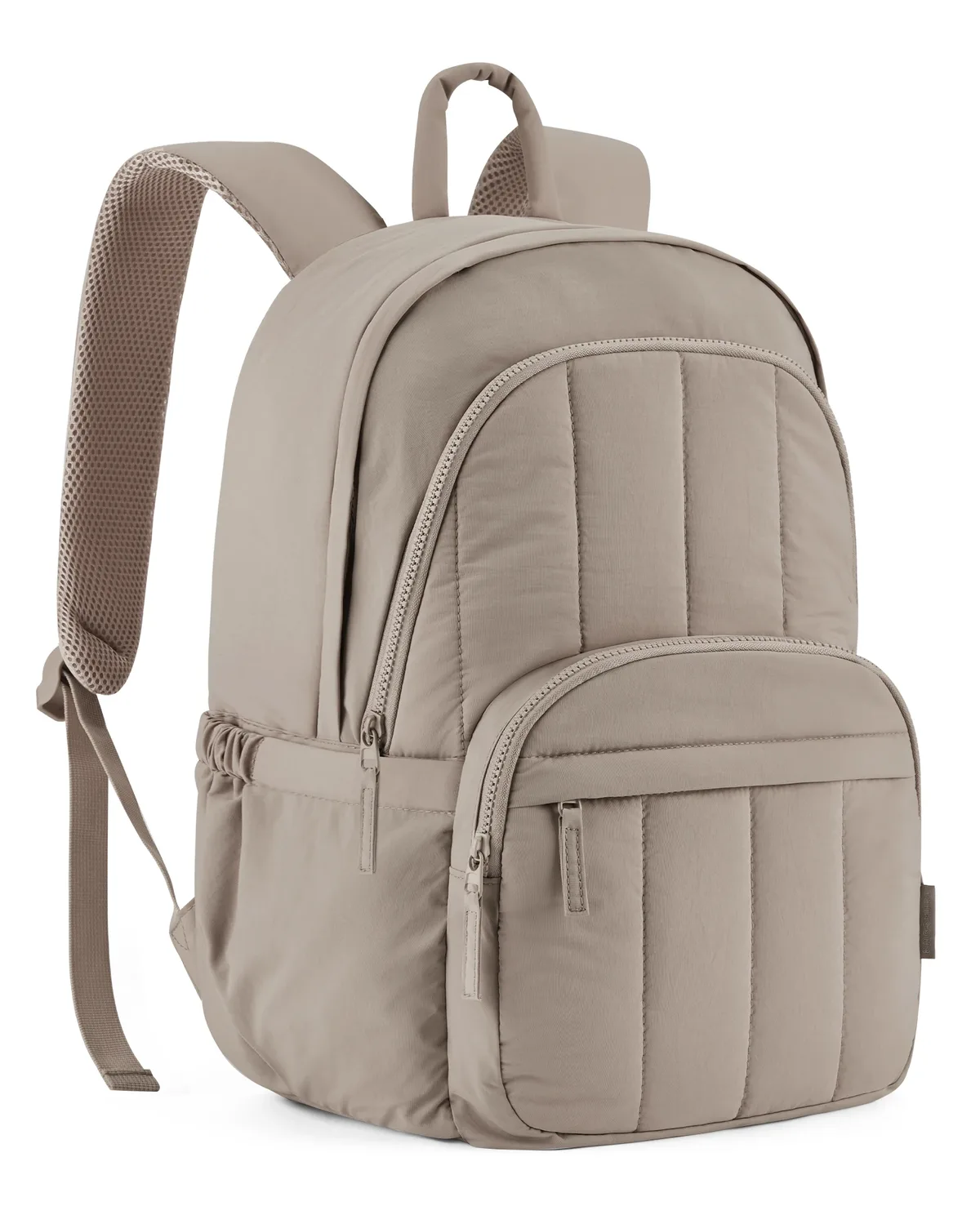 sac dos nylon matelassé gris chic compacts documents accessoires voyage travail étudiant ordinateur portable