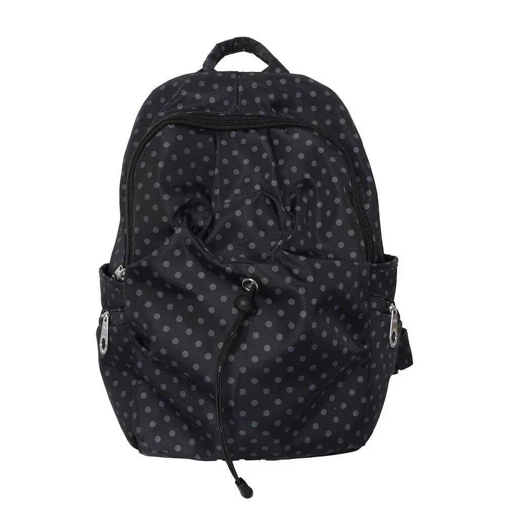 sac à dos en nylon anti-éclaboussures à pois, spacieux, léger, pour étudiants, lavable, durable, sac de voyage, sac de week-end