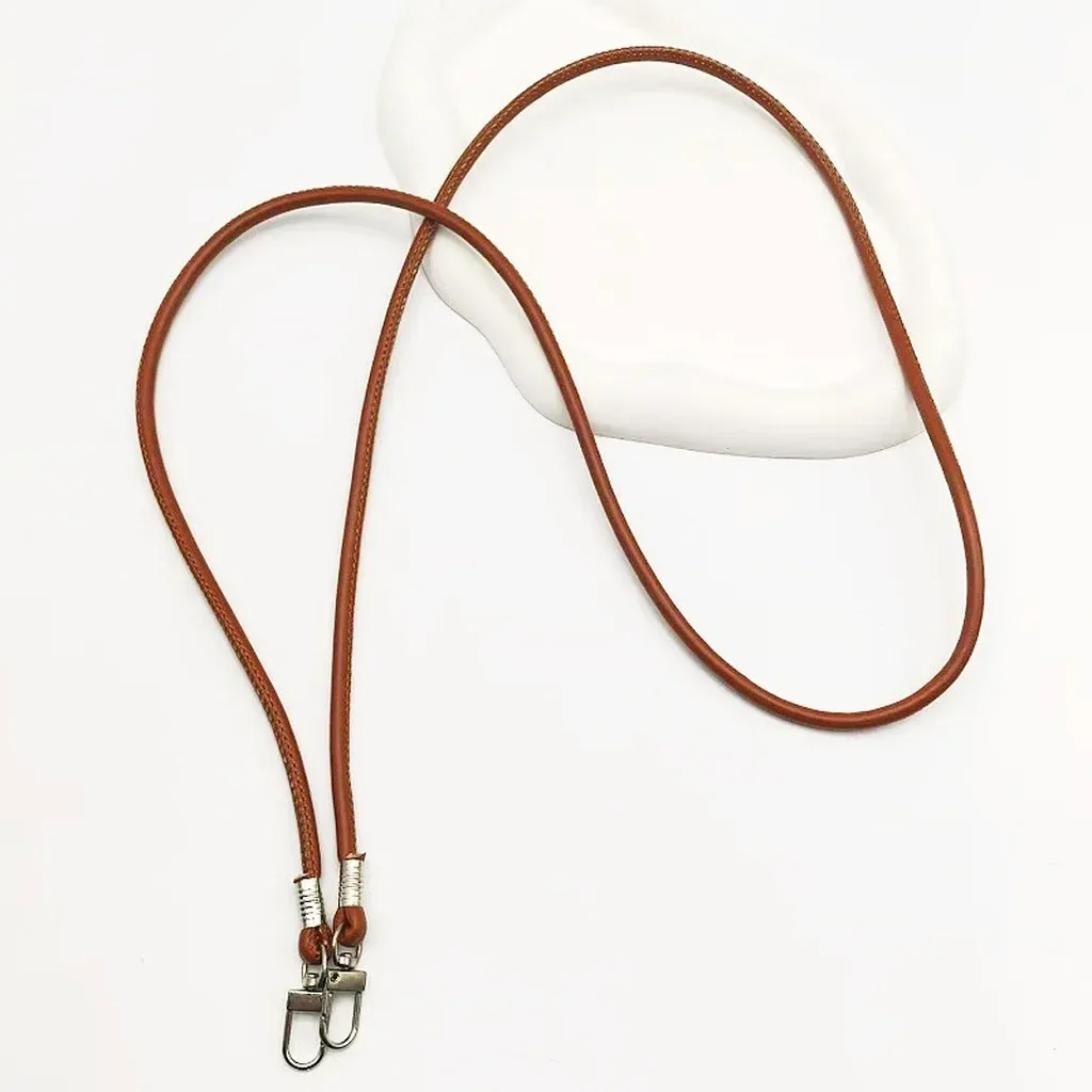 nouvelle sangle de remplacement fine et ronde en cuir pu, couleur unie, pour sac bandoulière ou croisé, longue de 120 cm, accessoire cordon de téléphone