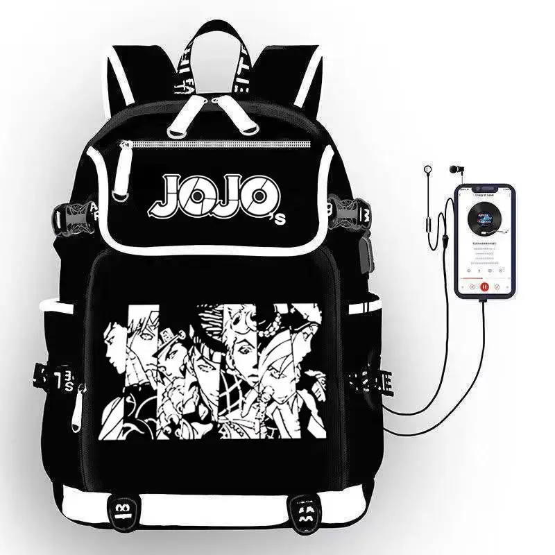 jojo's bizarre adventure anime sac à dos étudiant école sac à bandoulière grande capacité jeunesse en plein air voyage sac à dos cadeau de mode