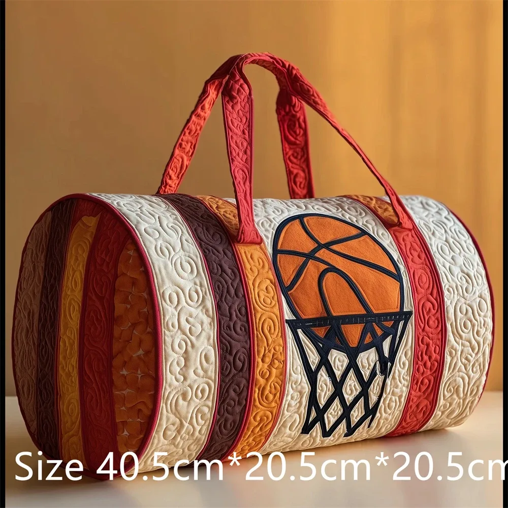 sac de sport matelassé imprimé en 3d pour le basketball, grande capacité, sac de voyage, sac de gym, sac de week-end, sac de nuit pour les fans de basketball unisexes