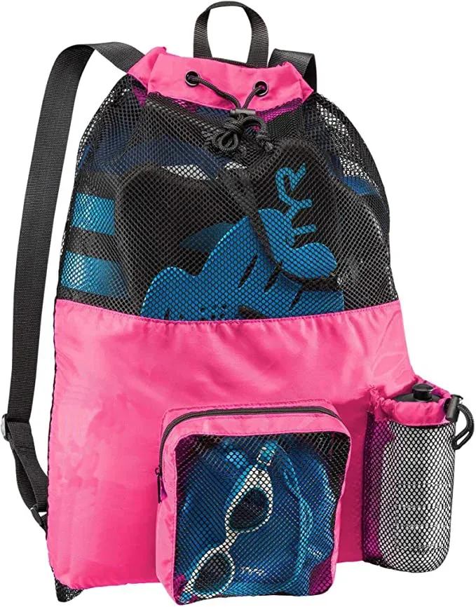 sac à dos momie en maille grande pour équipement de natation, de gymnastique et d'entraînement humide