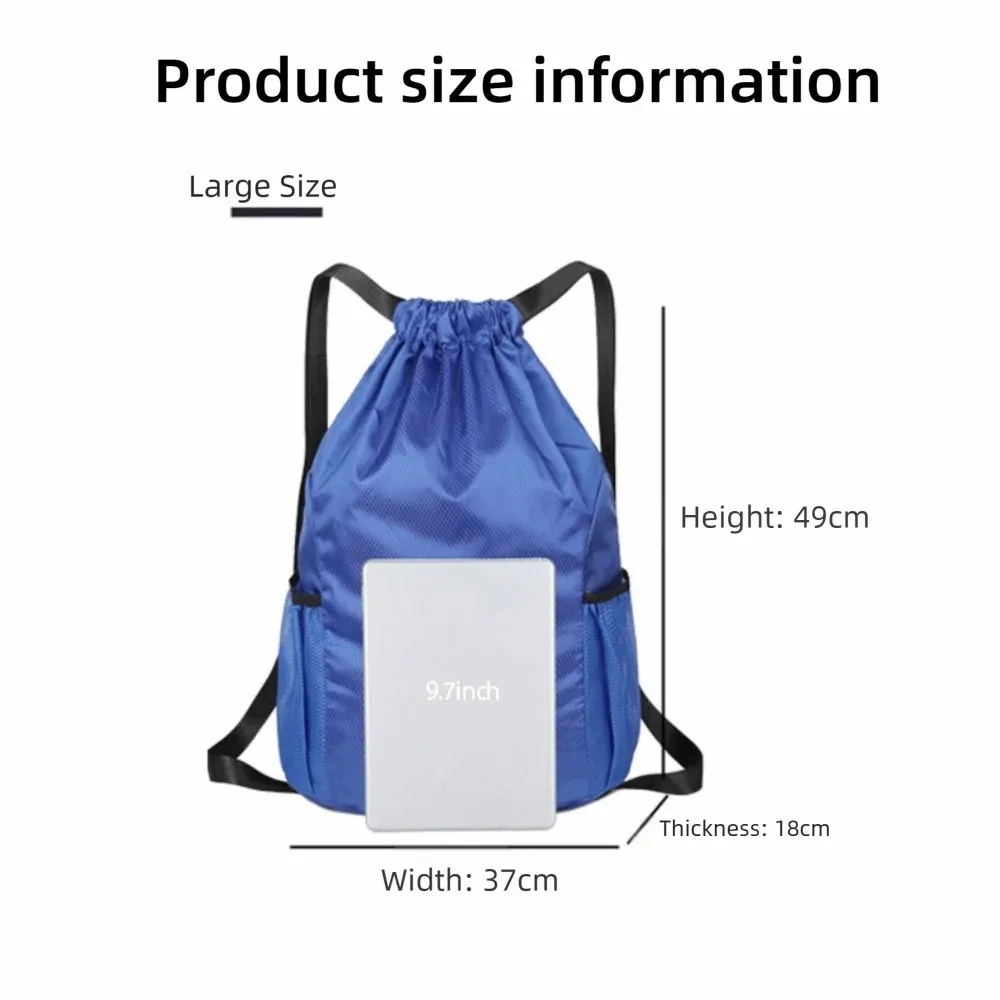 sac à dos léger de haute qualité avec cordon de serrage, imperméable, couleur unie, sac de sport, résistant à l'usure, sac de fitness pour l'extérieur