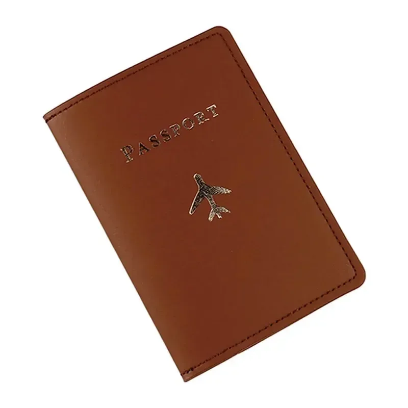 étui de couverture de passeport monochrome pour hommes et femmes, étiquette de bagage, porte-cartes de voyage, étui portefeuille, accessoires de voyage, mode