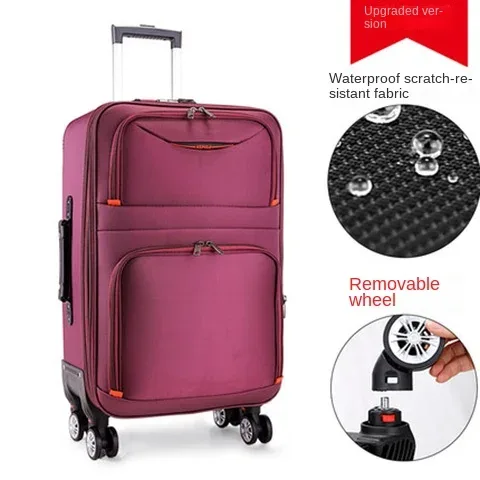 valise de grande capacité avec serrure à combinaison, bagage de voyage embarqué, boîtier de chariot en tissu oxford imperméable de 28 pouces surdimensionné