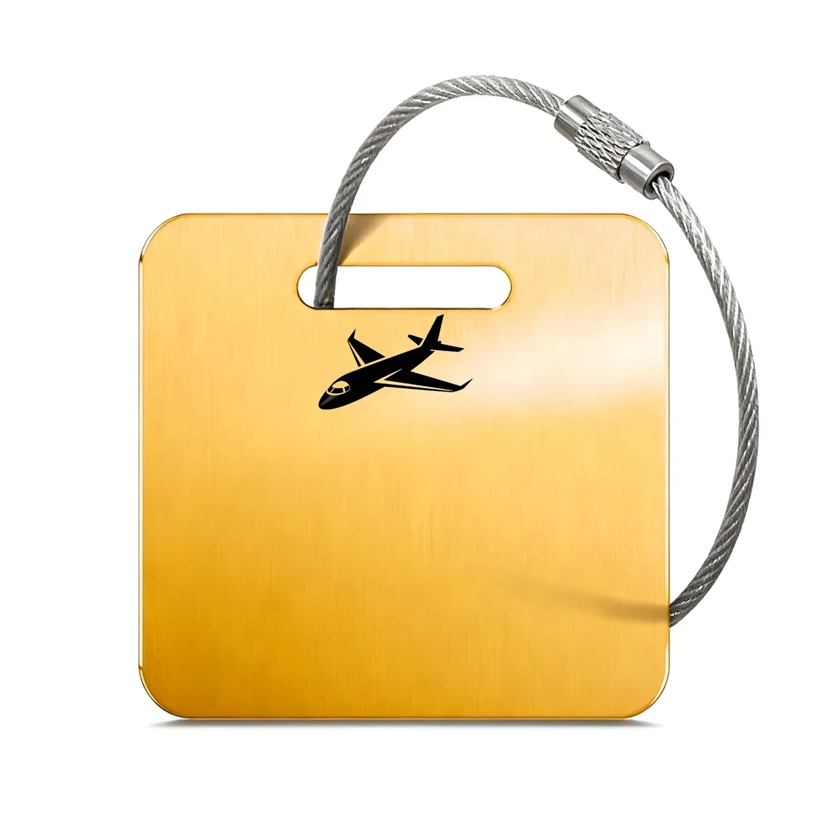 étiquette bagage métal carrée anse métal personnalisable voyage identité sécurité antiperte multicouleur travels accessoire