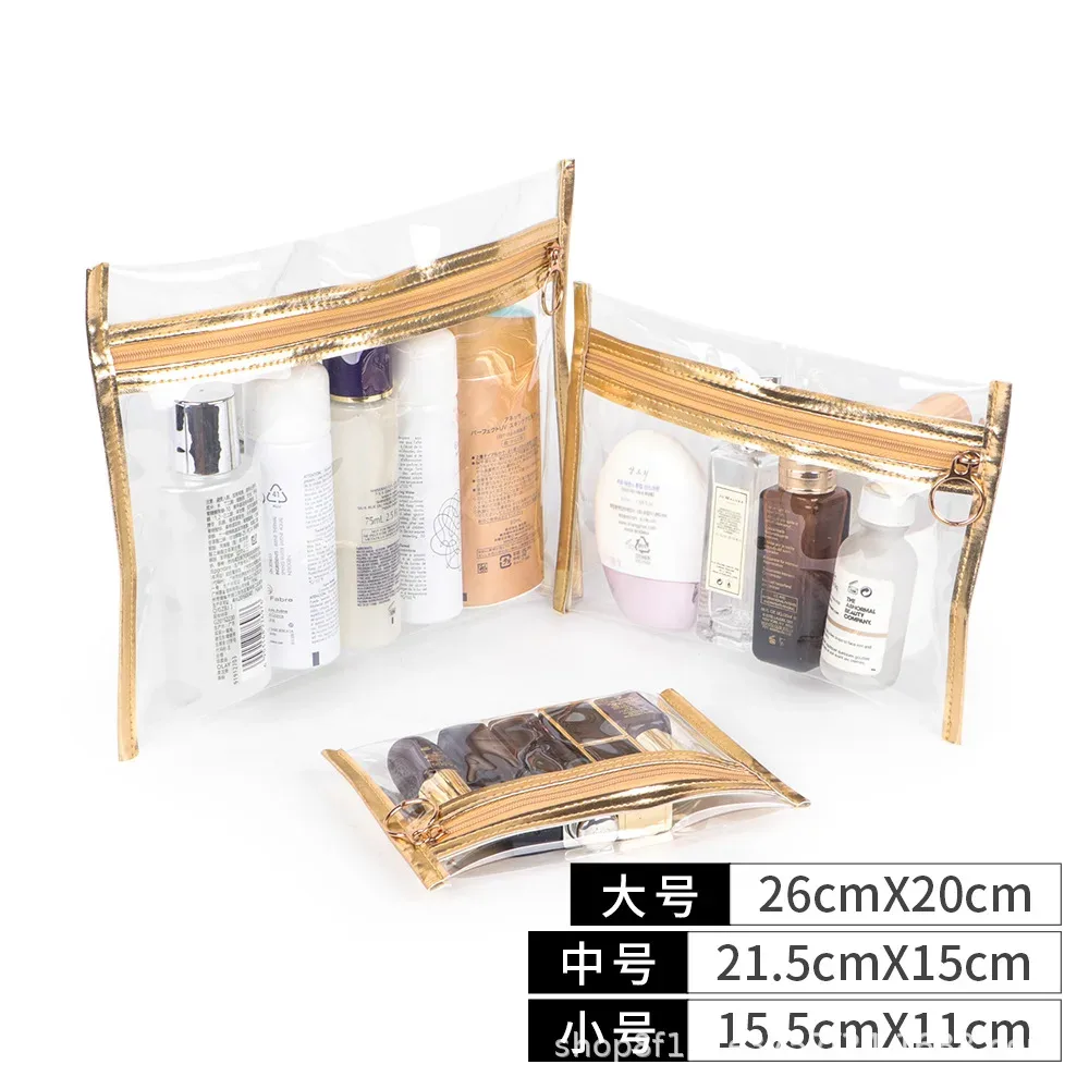 sac à cosmétiques en pvc transparent trousse de toilette de voyage étanche sac de rangement portable couleur bonbon pour cosmétiques cubique polyvalent...