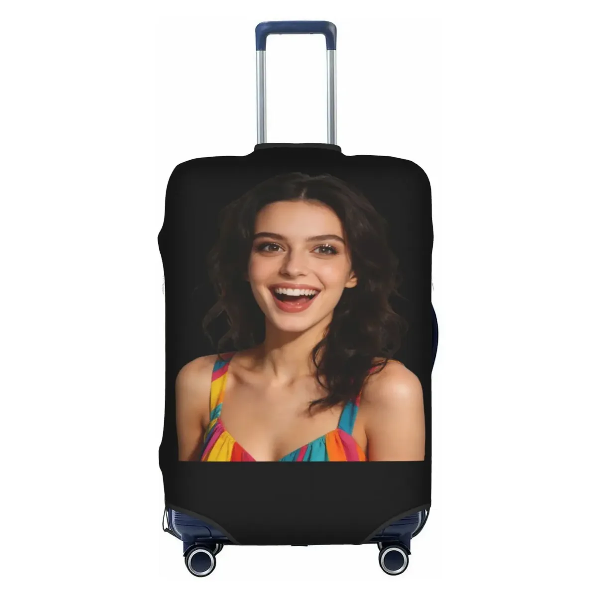 housse de protection pour bagages personnalisable avec texte, élastique, avec votre design, pour valises de voyage de 18 à 32 pouces