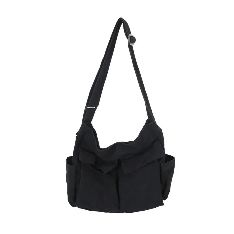 sac à bandoulière en toile pour vêtements de travail, grande capacité, sac messager rétro, nouveau sac messager pour étudiants