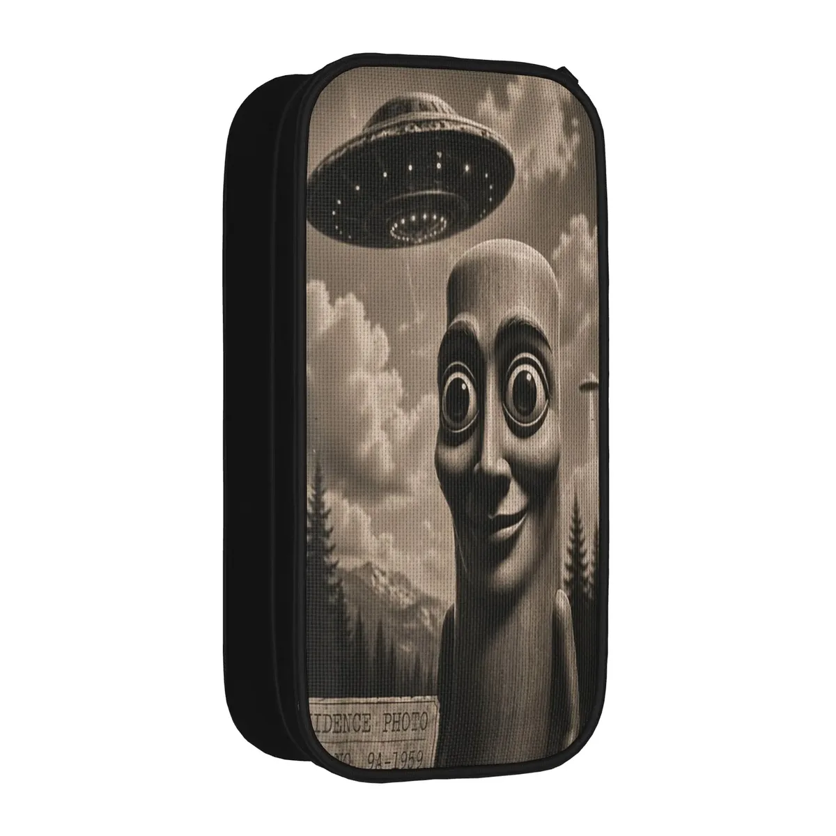 tung sahur cosplay funny calling meme wooden man brainrot trousse à crayons en toile pour garçons et filles, tendance, pour l'école