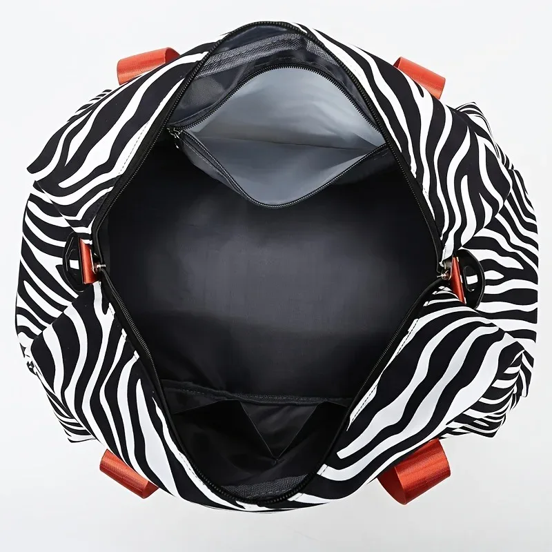 sac de voyage en nylon grande capacité avec imprimé animal, sac de sport et de gym, sac de rangement portable, sac de week-end pour femme