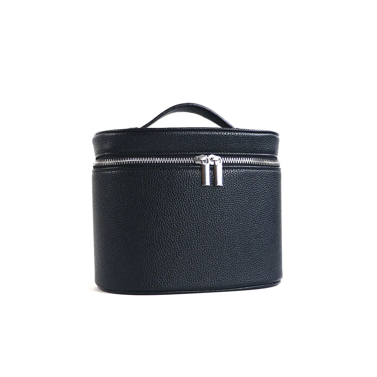 sacs à cosmétiques de voyage en cuir pu avec poignée minimaliste, double fermeture éclair, trousse de maquillage de beauté portable pour dames, nouvelle collection