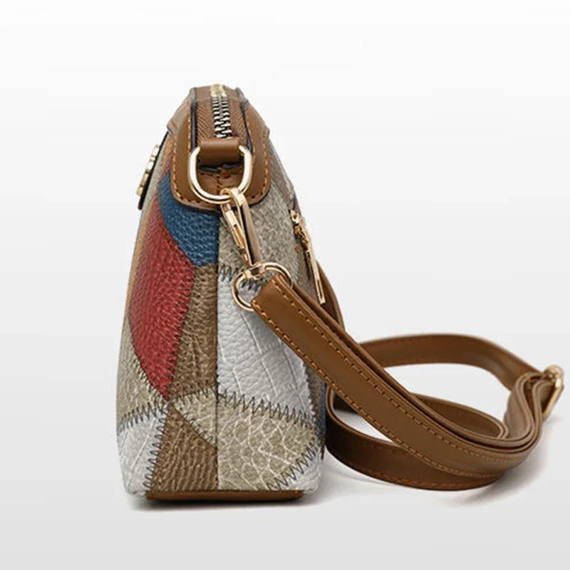 sac à dos de style neutre pour hommes et femmes, sac à bandoulière, sac à bandoulière unique ethnique de petite taille, combinaison de couleurs