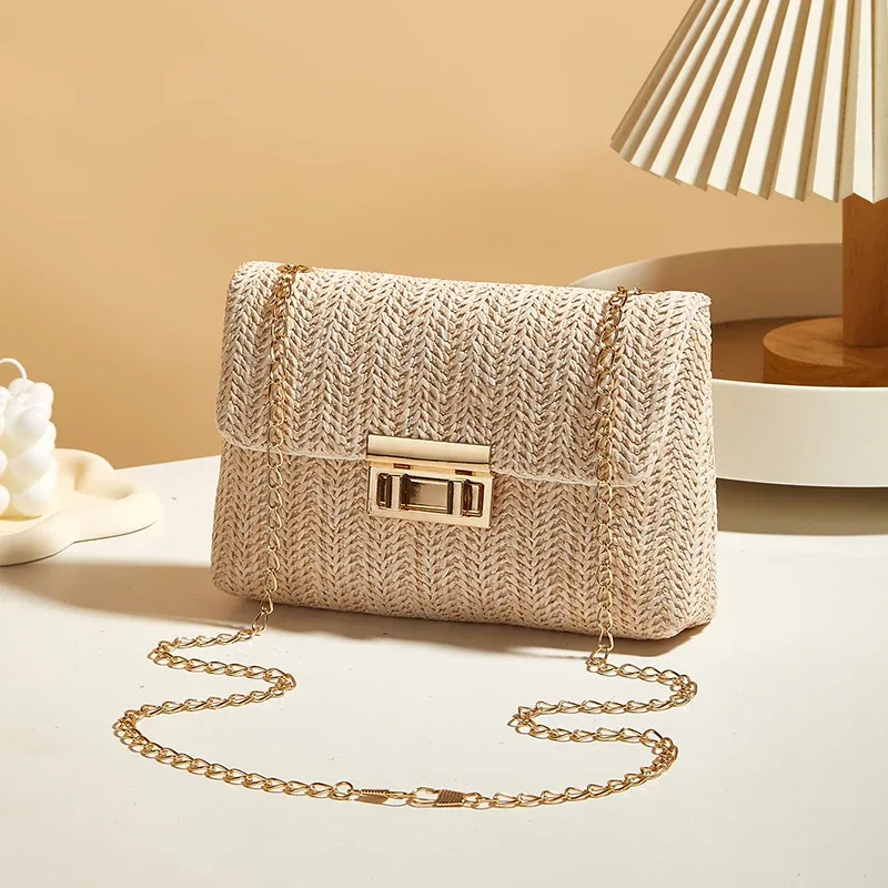 sac à bandoulière pour femmes, sangle en chaîne, accessoire élégant pour banquet, sac à bandoulière pour tenues de jour à nuit