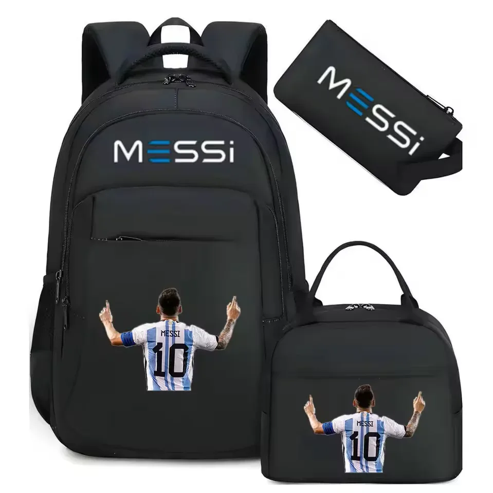 nouveau football messi sac à dos pour adolescent garçon fille retour à l'école sac étudiant cartable loisirs voyage sport sacs à dos décontractés