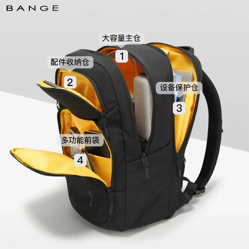bange nouveau design grande capacité oxford hommes 15.6 pouces sac à dos pour ordinateur portable softback affaires sacs à dos étanches avec chargement usb