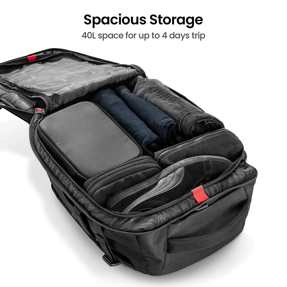 sac à dos d'affaires de grande capacité pour hommes, sac de voyage pour ordinateur portable pour le travail, le collège, sac à dos d'école pour étudiants avec port usb, bagage à main