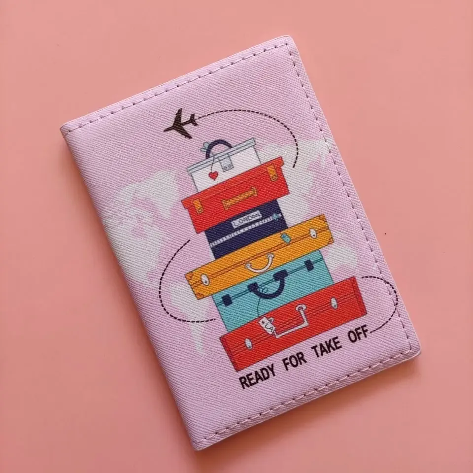 porte-passeport en cuir pu, étui pour passeport, porte-documents de voyage, portefeuille pour carte d'identité pour femmes