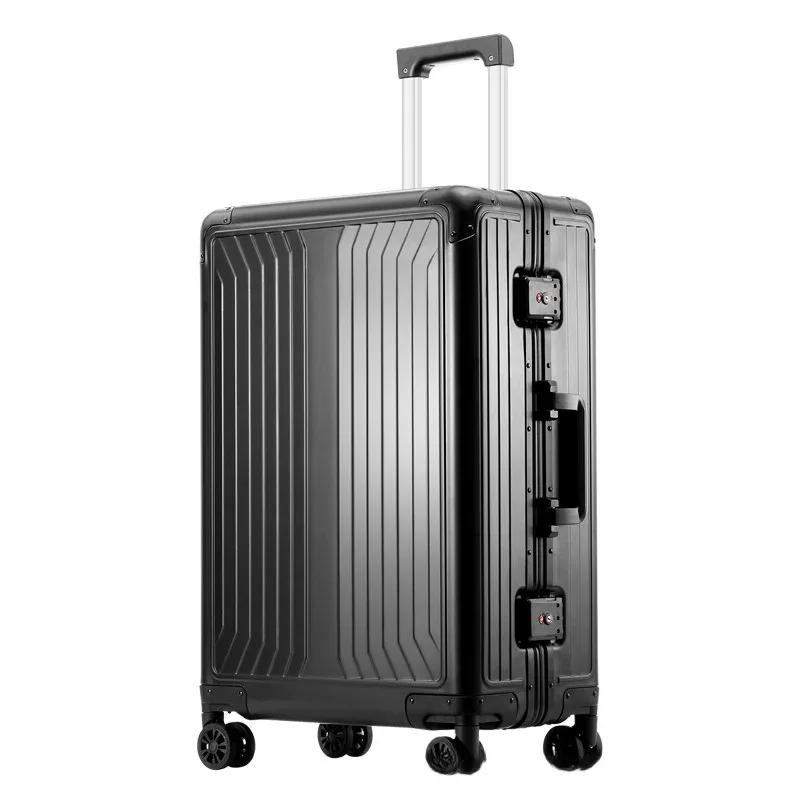 valise de voyage tout aluminium 2026 sur roulettes avec serrure à combinaison, bagage à roulettes pour homme, grande taille, bagage à main