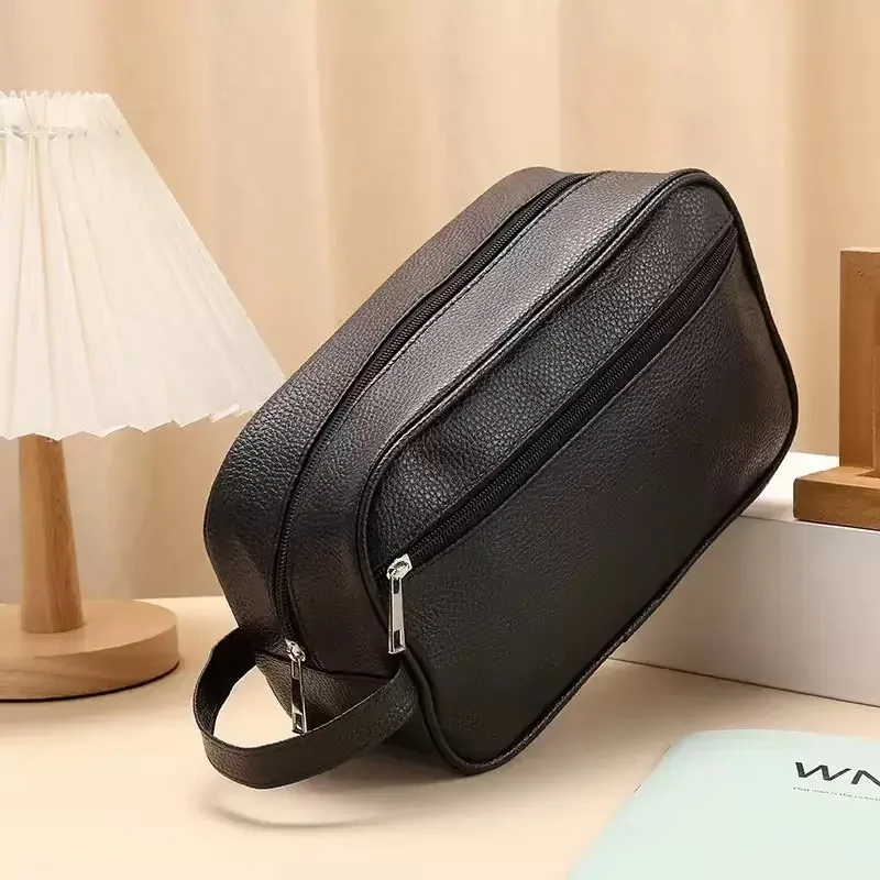 sac de rangement de maquillage de voyage multifonction de grande capacité avec nom personnalisé gratuit pour hommes et femmes, sac de lavage durable