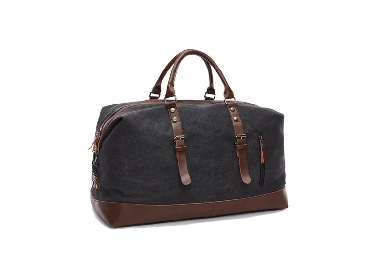 sacs de voyage en toile et cuir pour hommes, bagages à main, sacs de sport, fourre-tout de voyage, grand sac de week-end, sac de nuit, original