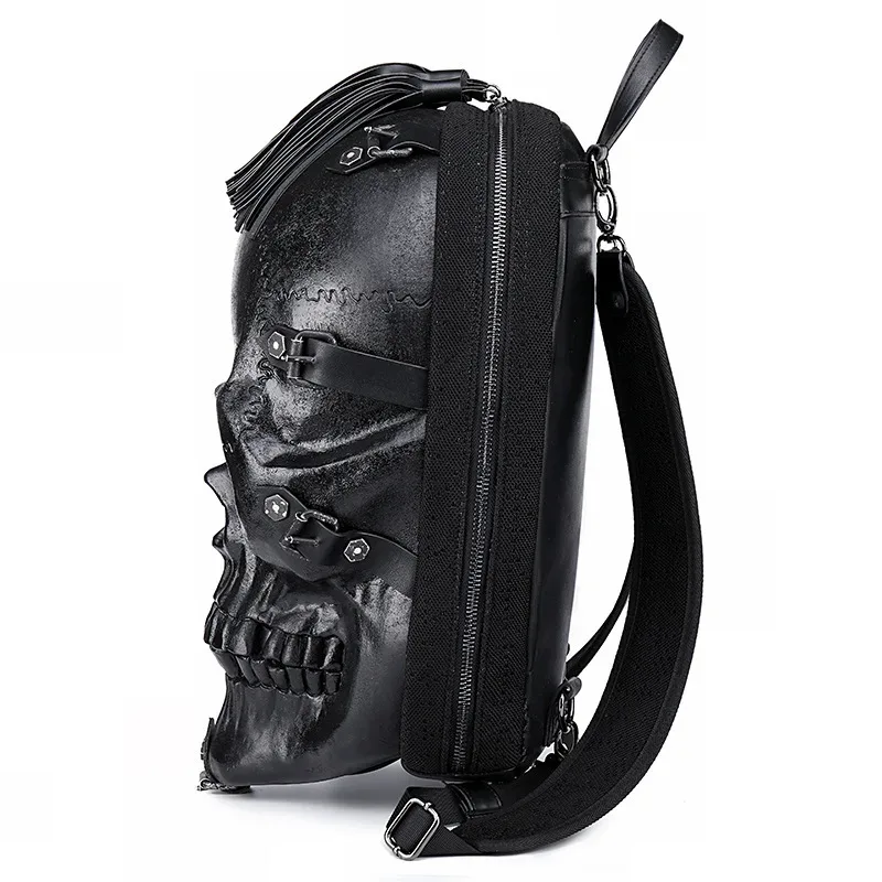 jierotyx – sac à dos personnalisé cool rock pour hommes, sac à bandoulière avec motif de grimace, tête de mort, drôle, achat de paquet