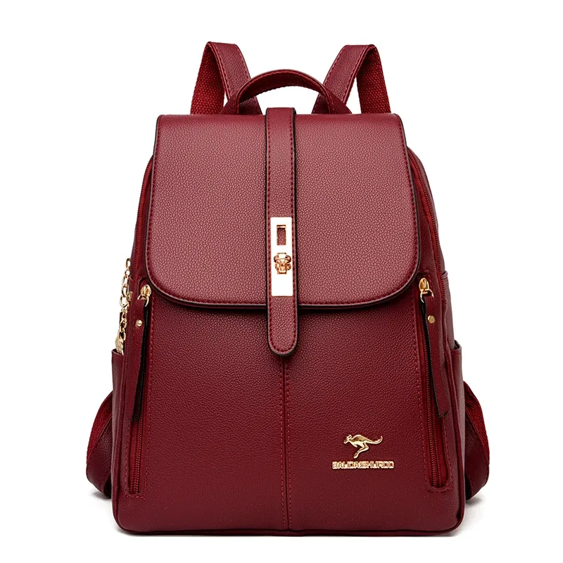 sac à dos vintage grande capacité pour femme, en cuir de haute qualité, sac de voyage, sac d'école, sac à dos, sac à livres