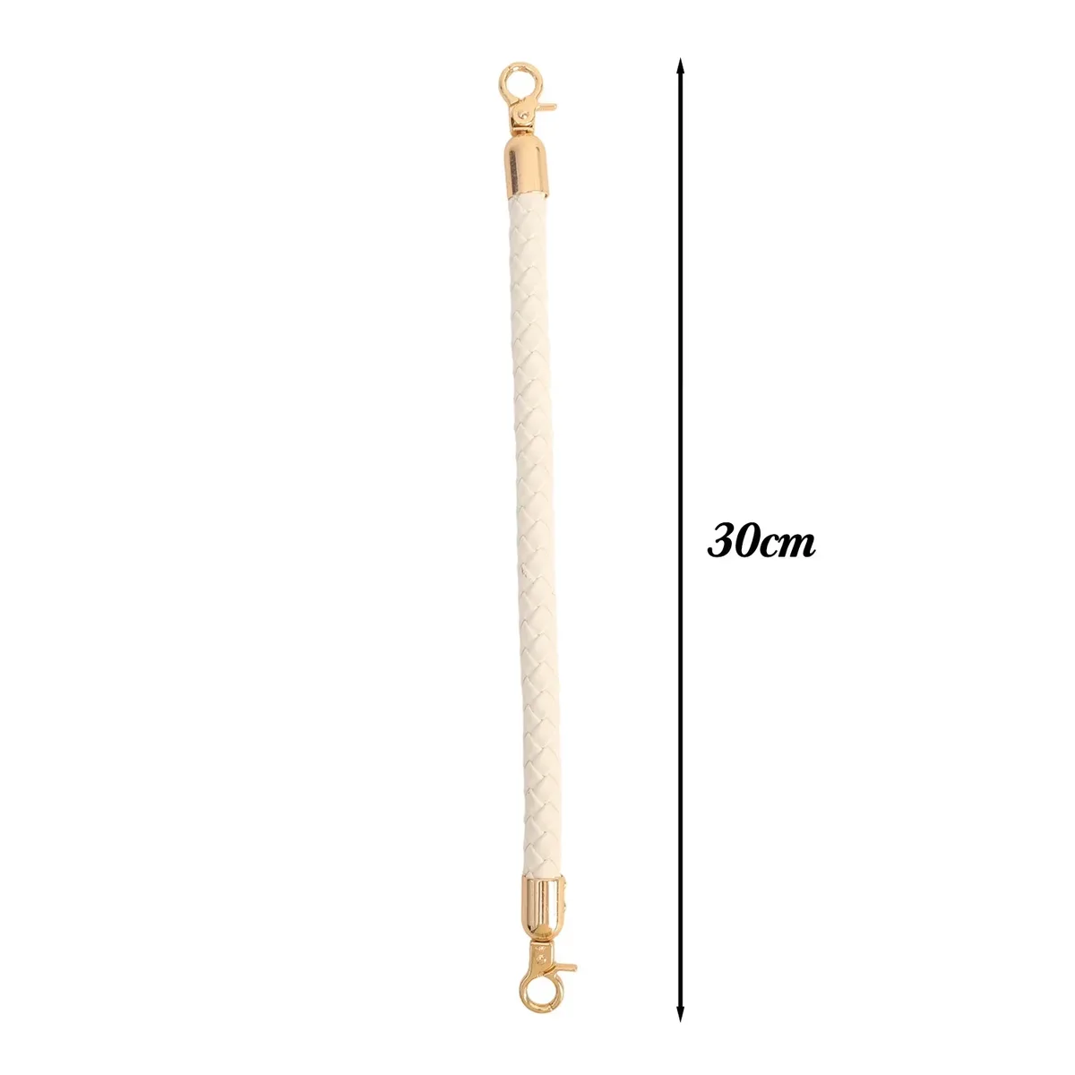2/1 pièces 30cm en cuir pu tressé sac à bandoulière sangle sac poignées courtes bricolage remplacement sac à main poignée pour sac à main ceinture accessoires