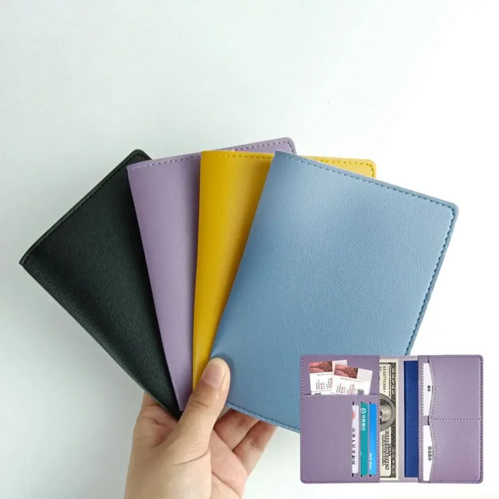 couverture de passeport de voyage en pu, multifonction, plusieurs fentes pour cartes, sac de passeport, accessoires de voyage, housse de protection pour passeport d'affaires