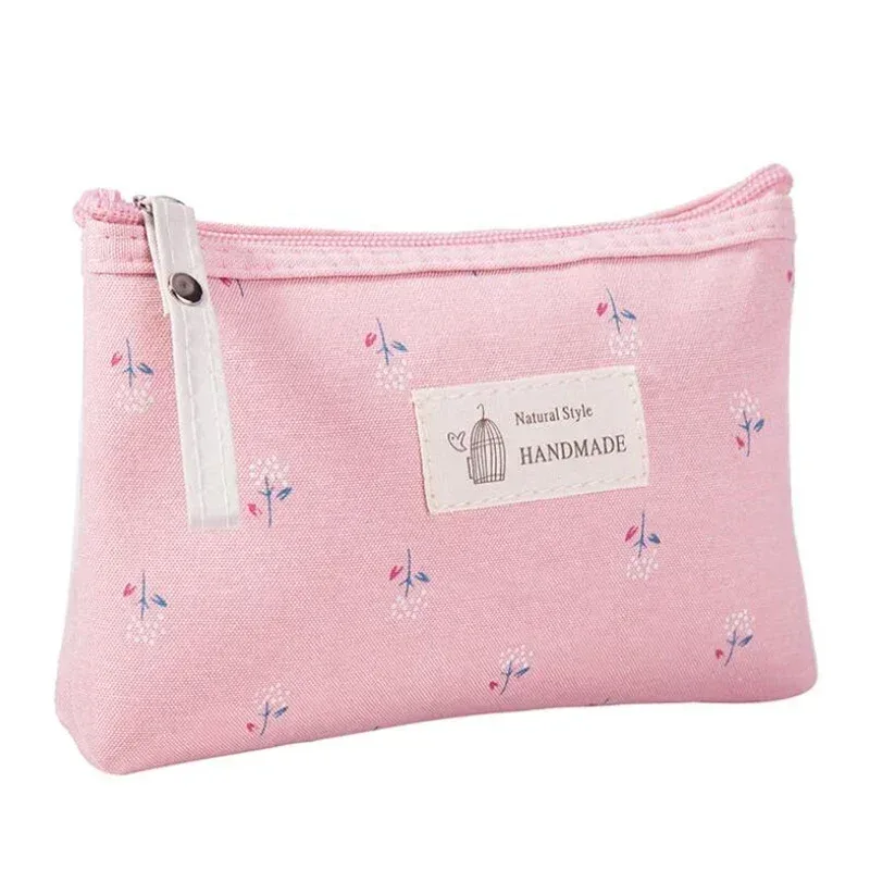 petit sac à cosmétiques floral pour femme, trousse de maquillage, sac à main de voyage, sacs de maquillage de lavage de toilette à fermeture éclair, sac à main en poudre