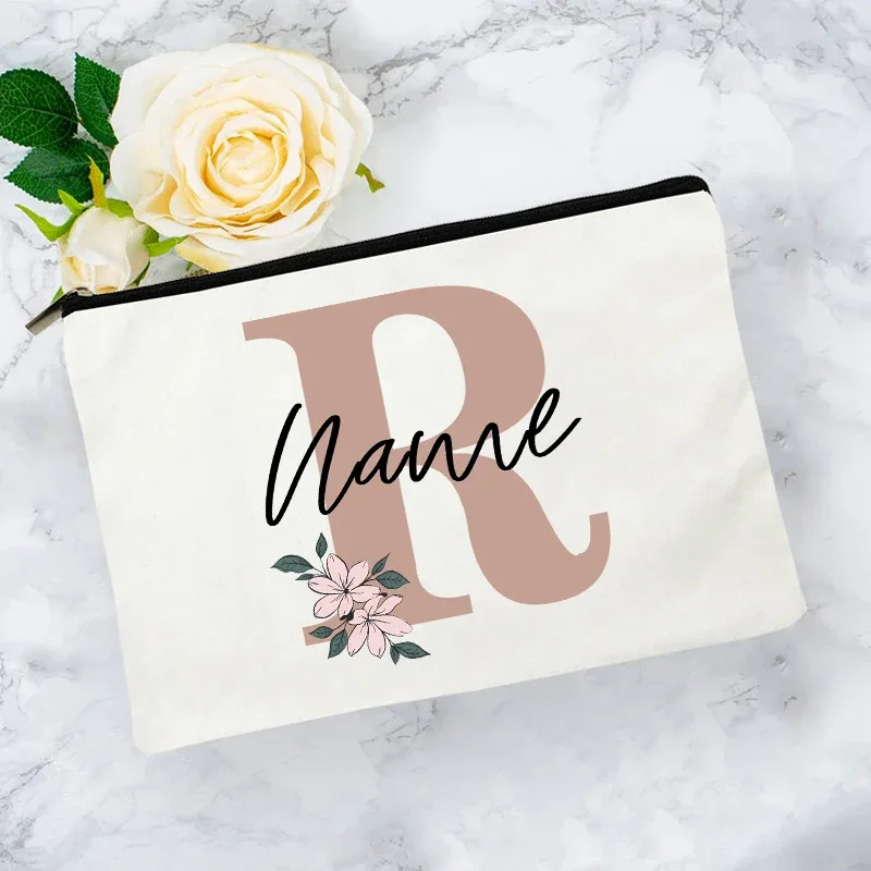 trousse de toilette personnalisée avec nom, impression de lettres, essentiels de voyage pour enfants, trousse à crayons pour l'école et le bureau, cadeau pour enseignant