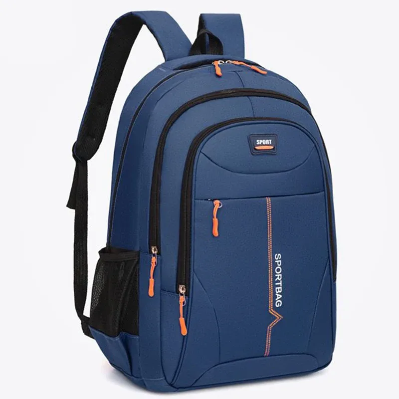sac à dos fonctionnel multi-poches, sac à dos en nylon avec fermeture éclair sécurisée, adapté à la randonnée, aux voyages de week-end et au travail au bureau